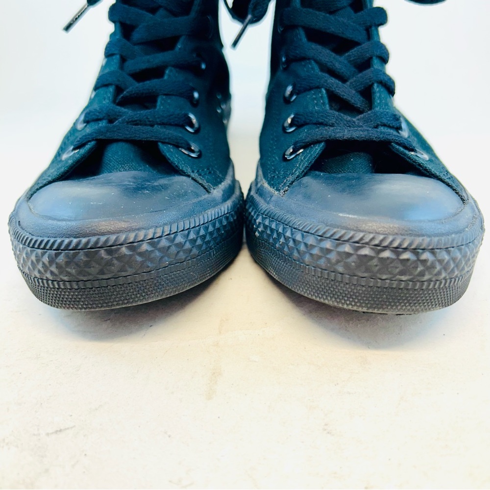 Converse Chuck Taylor All Star Black Monochrome Textile High Tops, size M6 W8 - Picture 3 of 11